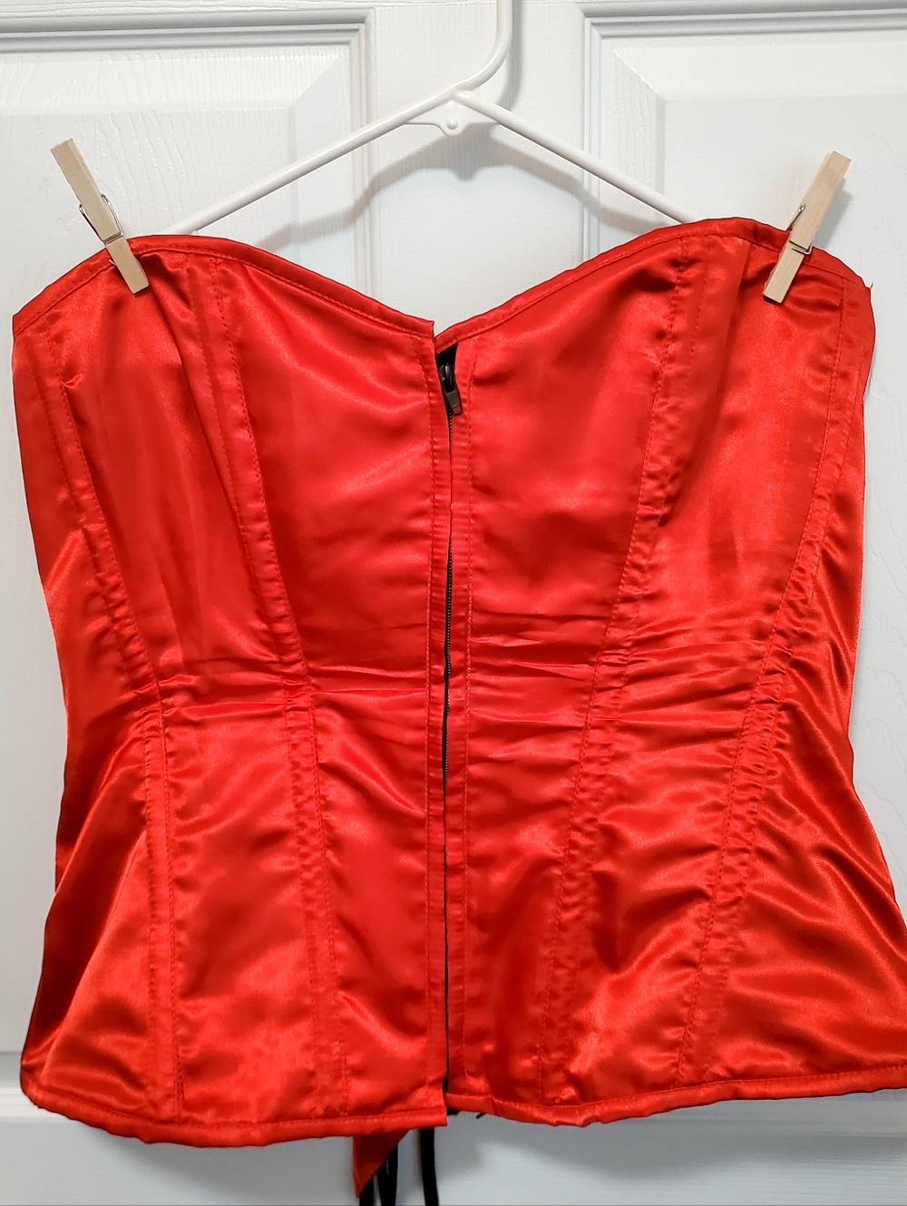 Daisy Red Satin Corset XXL